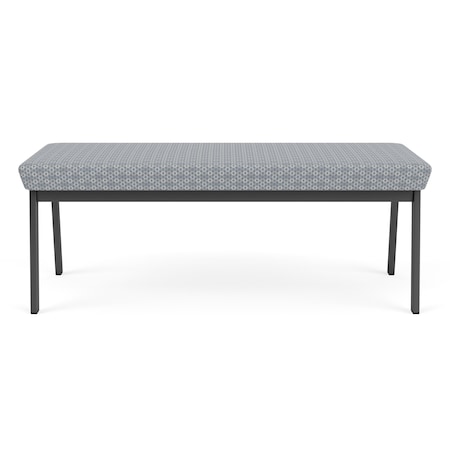 Newport 2 Seat Bench Metal Frame, Charcoal, RS Fog Upholstery